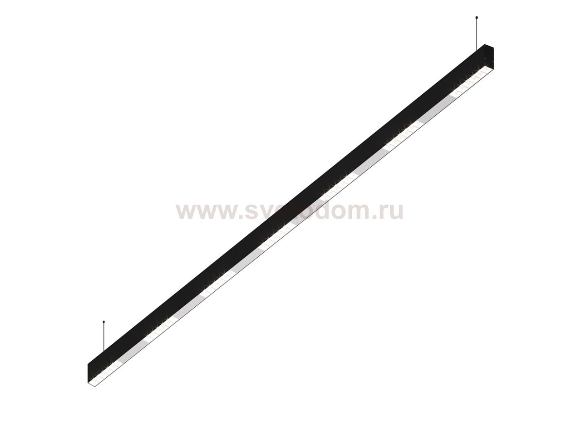 Donolux Led св-к подвесной, 42W, 2002х32мм, H71,5мм, 3240Lm, 48°, 3000К, IP20, корпус черный, белые модули, белый декор, блок питания AC/DC 24V в комплекте