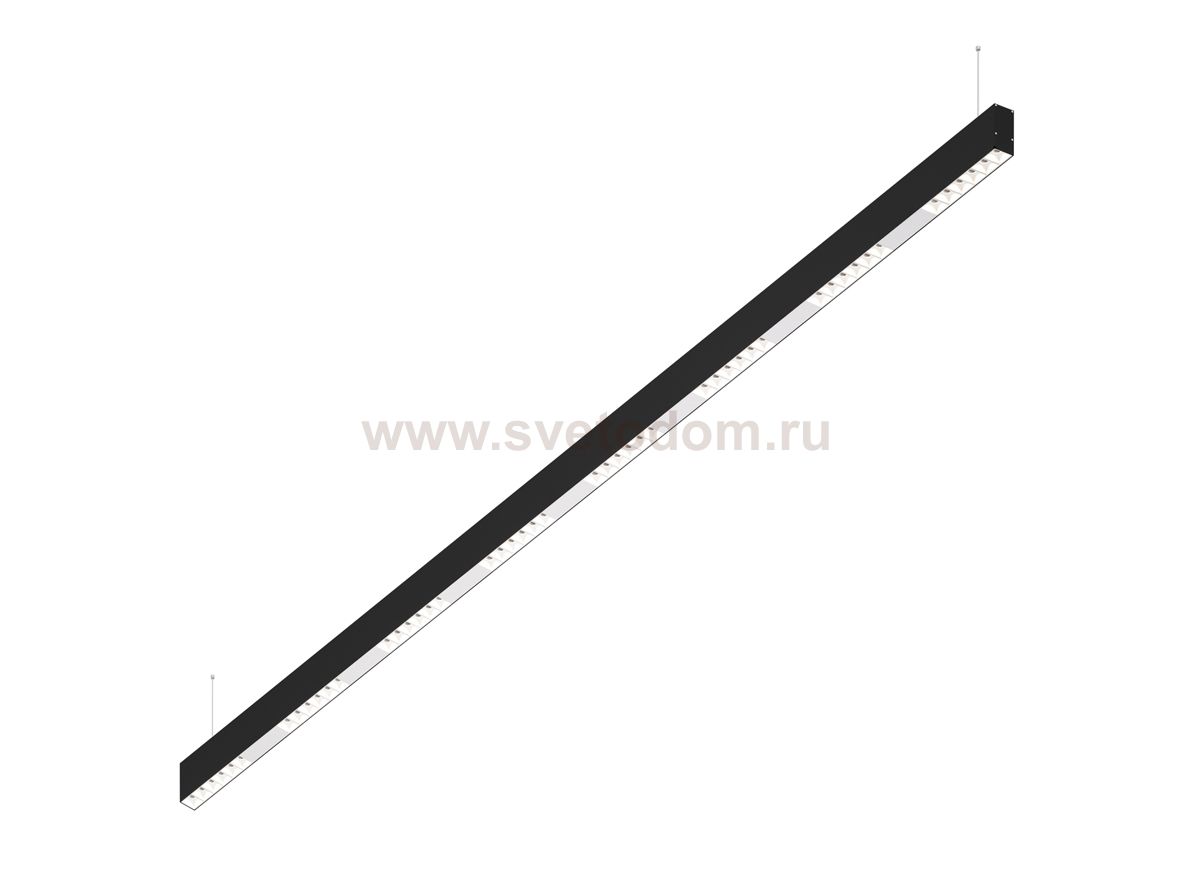 Donolux Led св-к подвесной, 48W, 2002х32мм, H71,5мм, 3705Lm, 48°, 3000К, IP20, корпус черный, белые модули, белый декор, блок питания AC/DC 24V в комплекте
