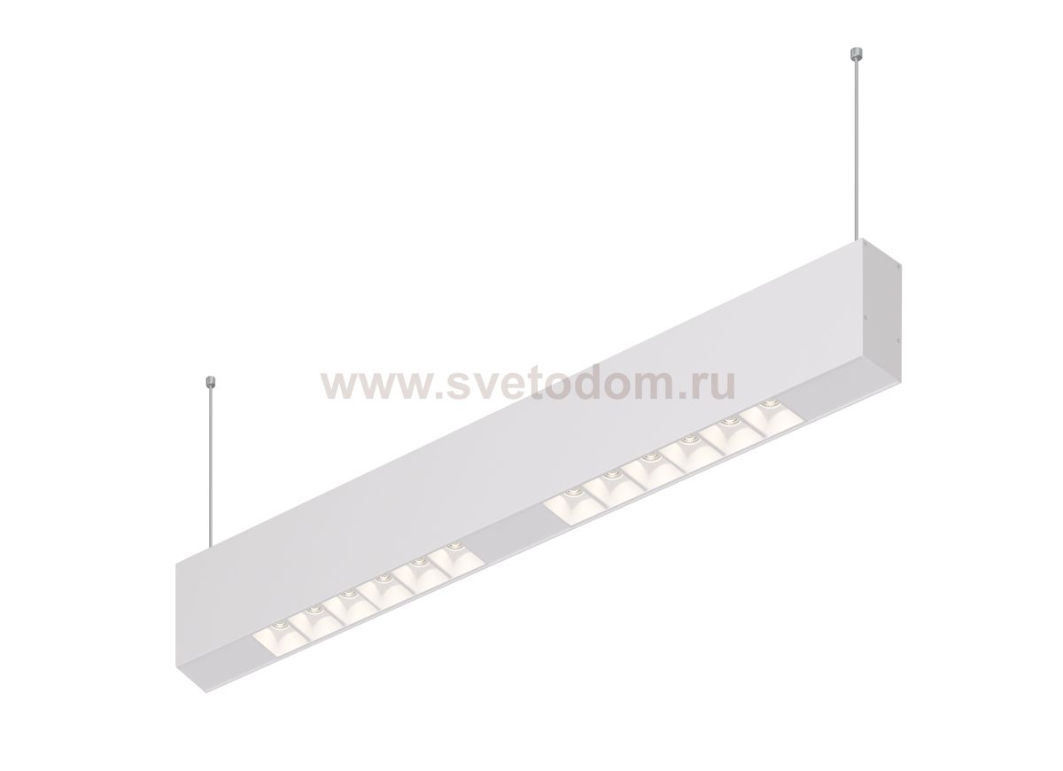 Donolux Led св-к подвесной, 12W, 502х32мм, H71,5мм, 925Lm, 48°, 3000К, IP20, корпус белый, белые модули, белый декор, блок питания AC/DC 24V в комплекте