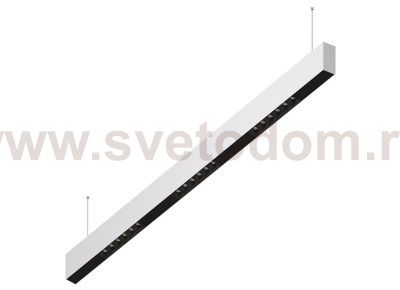 Donolux Led св-к подвесной, 18W, 1002х32мм, H71,5мм, 1310Lm, 34°, 3000К, IP20, корпус белый, черные модули, черный декор, блок питания AC/DC 24V в комплекте