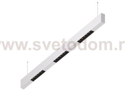 Donolux Led св-к подвесной, 18W, 1002х32мм, H71,5мм, 1310Lm, 34°, 3000К, IP20, корпус белый, черные модули, белый декор, блок питания AC/DC 24V в комплекте