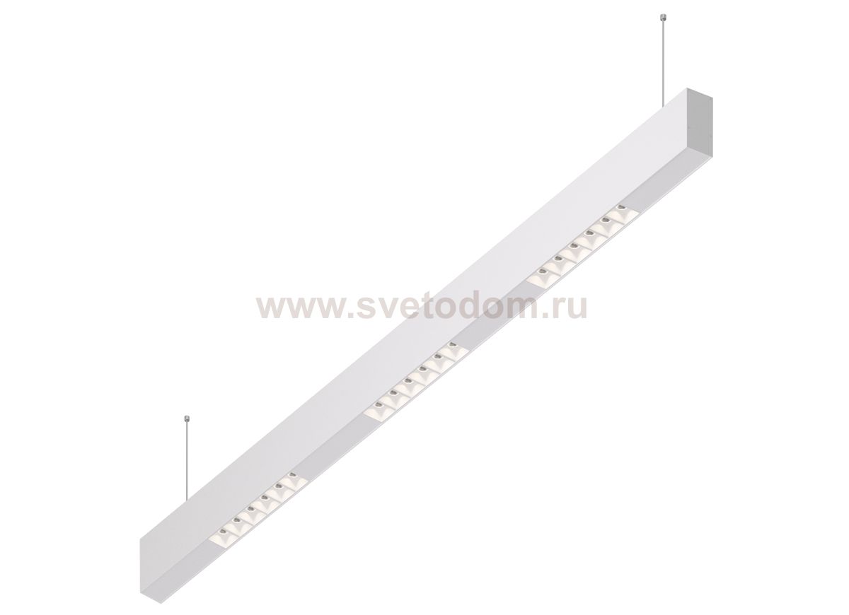 Donolux Led св-к подвесной, 18W, 1002х32мм, H71,5мм, 1310Lm, 34°, 3000К, IP20, корпус белый, белые модули, белый декор, блок питания AC/DC 24V в комплекте