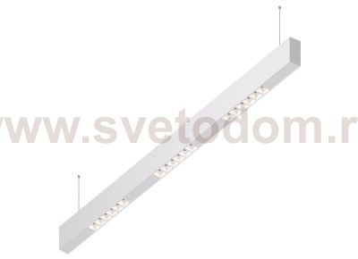 Donolux Led св-к подвесной, 18W, 1002х32мм, H71,5мм, 1245Lm, 48°, 3000К, IP20, корпус белый, белые модули, белый декор, блок питания AC/DC 24V в комплекте