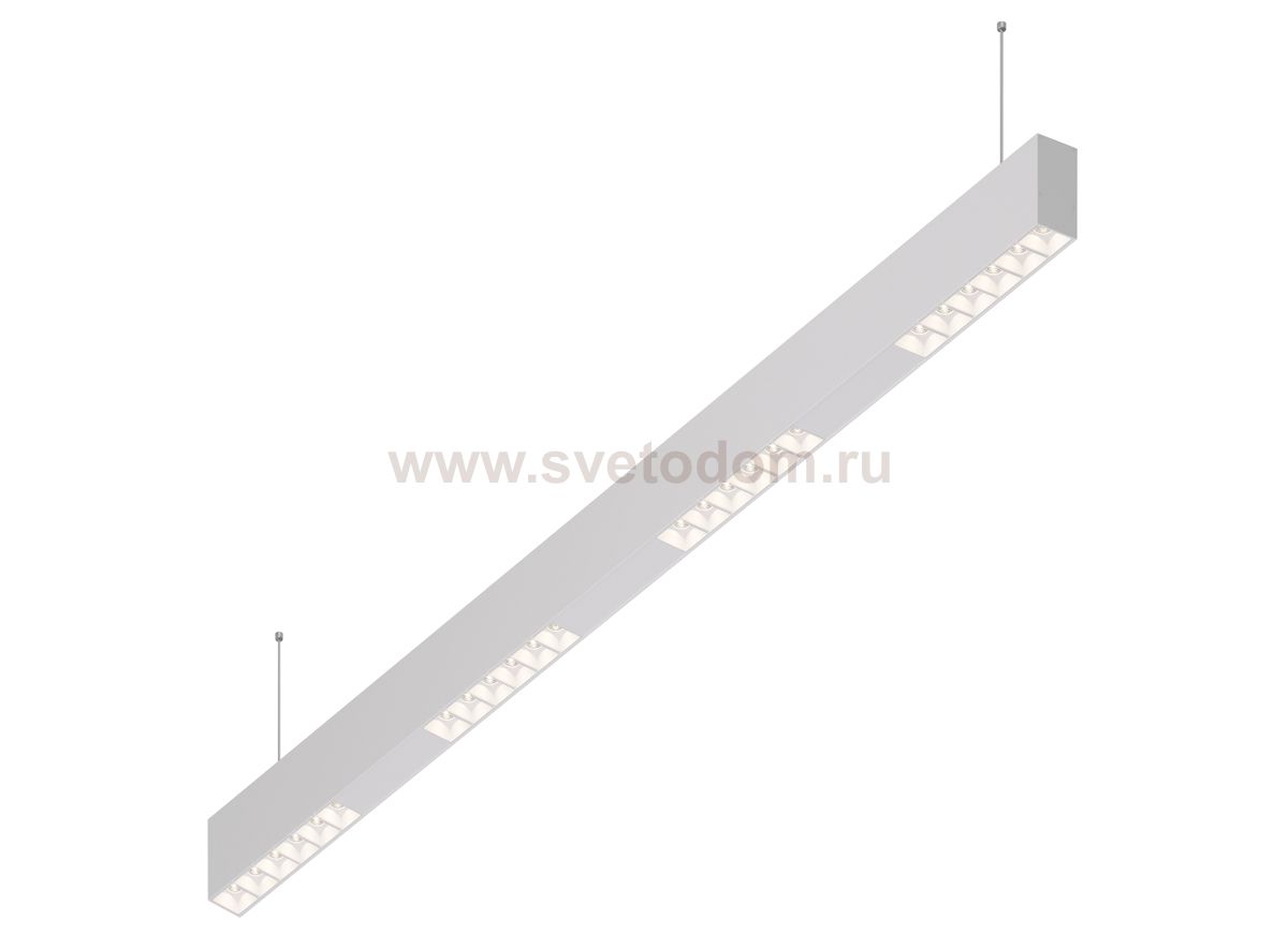 Donolux Led св-к подвесной, 24W, 1002х32мм, H71,5мм, 1850Lm, 48°, 3000К, IP20, корпус белый, белые модули, белый декор, блок питания AC/DC 24V в комплекте