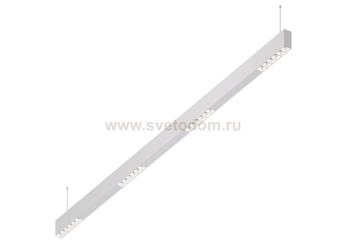 Donolux Led св-к подвесной, 24W, 1502х32мм, H71,5мм, 1655Lm, 48°, 3000К, IP20, корпус белый, белые модули, белый декор, блок питания AC/DC 24V в комплекте