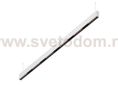 Donolux Led св-к подвесной, 36W, 1502х32мм, H71,5мм, 2925Lm, 34°, 3000К, IP20, корпус белый, черные модули, черный декор, блок питания AC/DC 24V в комплекте