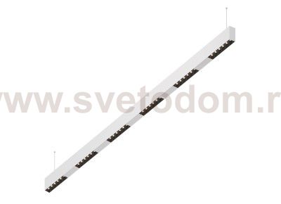 Donolux Led св-к подвесной, 36W, 1502х32мм, H71,5мм, 2925Lm, 34°, 3000К, IP20, корпус белый, черные модули, белый декор, блок питания AC/DC 24V в комплекте