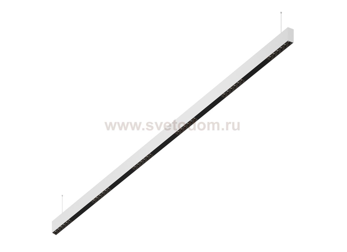 Donolux Led св-к подвесной, 36W, 2002х32мм, H71,5мм, 2620Lm, 34°, 3000К, IP20, корпус белый, черные модули, черный декор, блок питания AC/DC 24V в комплекте