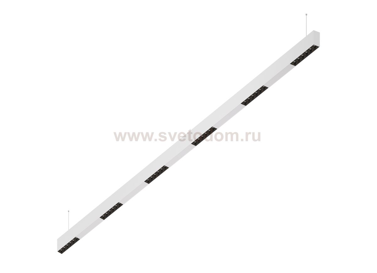 Donolux Led св-к подвесной, 36W, 2002х32мм, H71,5мм, 2620Lm, 34°, 3000К, IP20, корпус белый, черные модули, белый декор, блок питания AC/DC 24V в комплекте