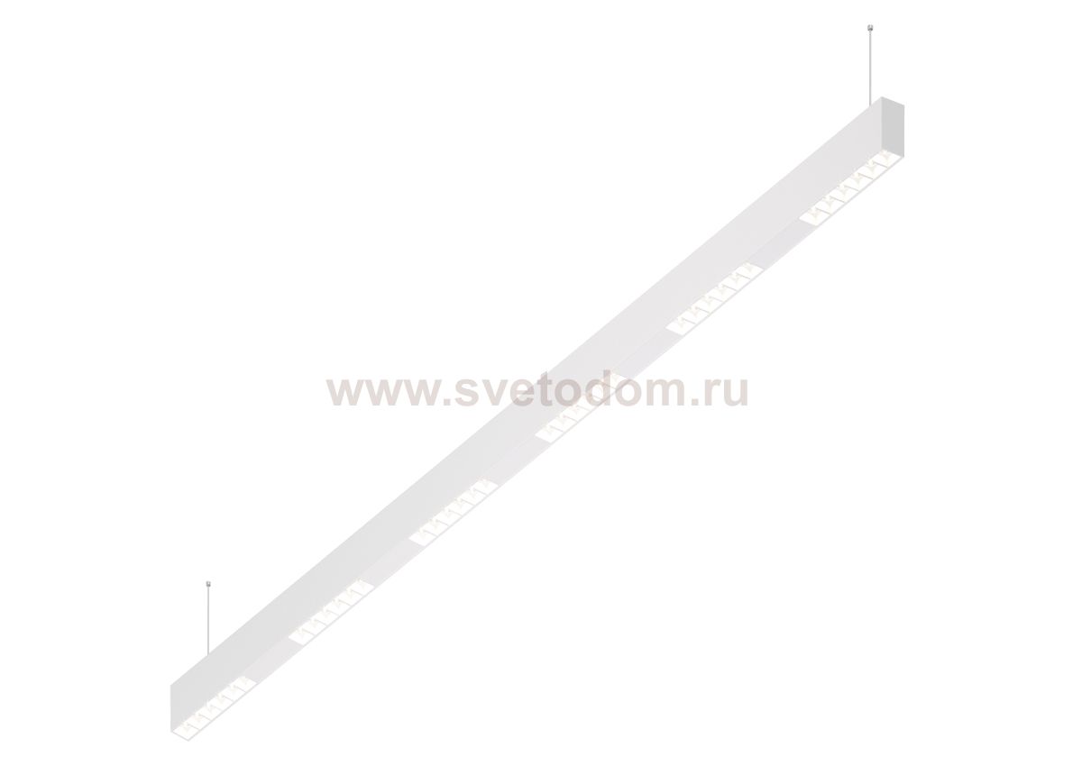 Donolux Led св-к подвесной, 36W, 1502х32мм, H71,5мм, 2775Lm, 48°, 3000К, IP20, корпус белый, белые модули, белый декор, блок питания AC/DC 24V в комплекте