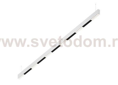 Donolux Led св-к подвесной, 36W, 2002х32мм, H71,5мм, 2490Lm, 48°, 3000К, IP20, корпус белый, белые модули, черный декор, блок питания AC/DC 24V в комплекте