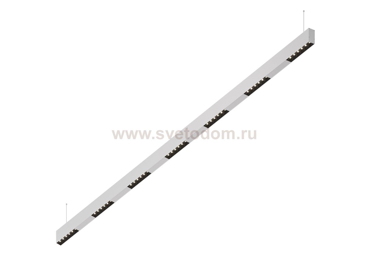 Donolux Led св-к подвесной, 42W, 2002х32мм, H71,5мм, 3415Lm, 34°, 3000К, IP20, корпус белый, черные модули, белый декор, блок питания AC/DC 24V в комплекте