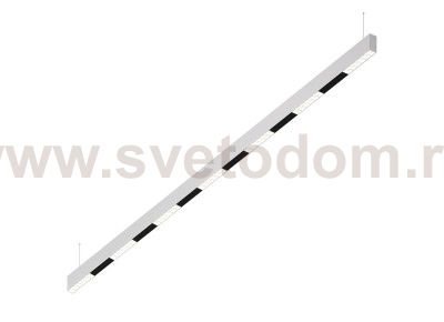 Donolux Led св-к подвесной, 42W, 2002х32мм, H71,5мм, 3240Lm, 48°, 3000К, IP20, корпус белый, белые модули, черный декор, блок питания AC/DC 24V в комплекте
