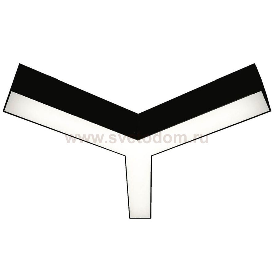 Donolux накладной светодиодный светильник, 28,8 Ватт, 1980Lm, 3000К, IP20, 490х418мм, H73mm, RAL9005 (мат.черный)