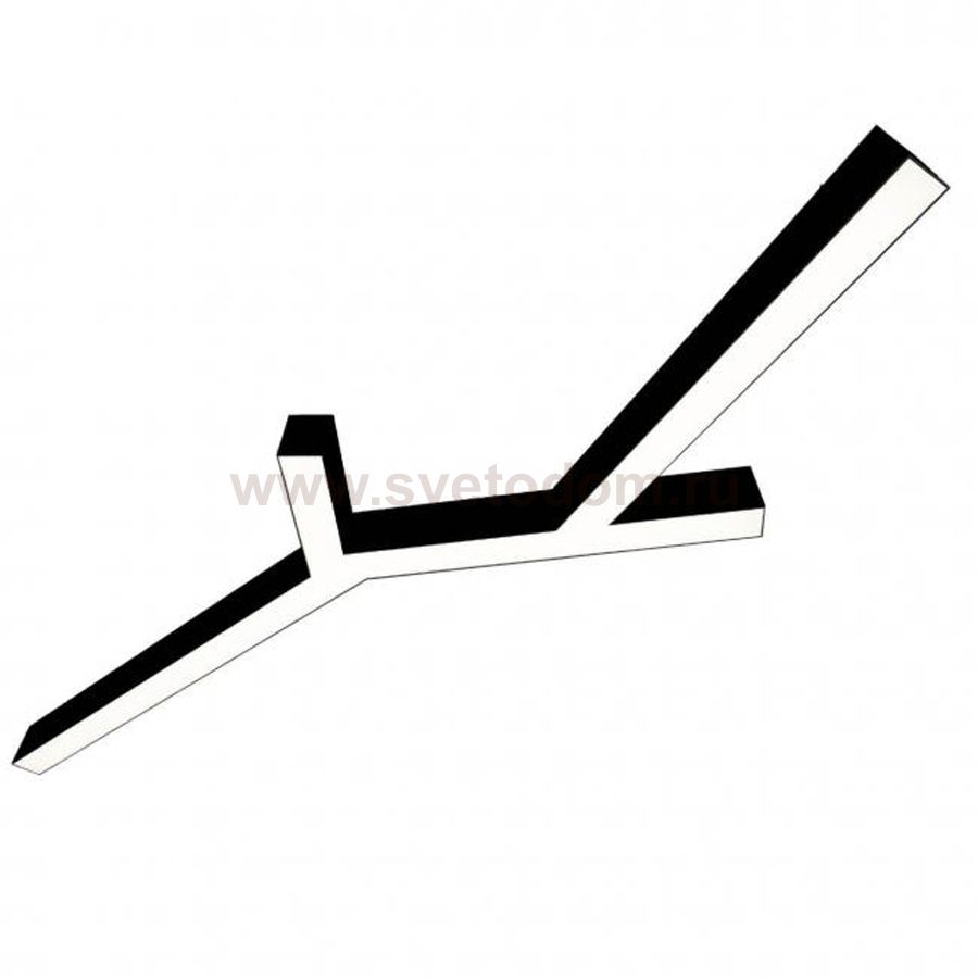 Donolux накладной светодиодный светильник, 77 Ватт, 5280Lm, 3000К, IP20, 490х1525мм, H73мм, RAL9005 (мат.черный)