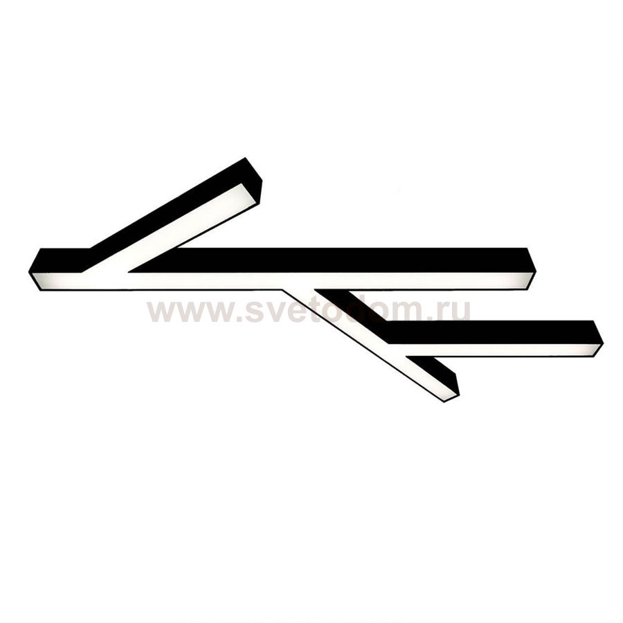 Donolux накладной светодиодный светильник, 144 Ватт, 14400Lm, 4000К, IP20, 672х1236мм, H73мм, RAL9005 (мат.черный)