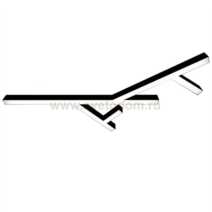 Donolux накладной светодиодный светильник, 115 Ватт, 7920Lm, 4000К, IP20, 759х1300мм, H73мм, RAL9005 (мат.черный)