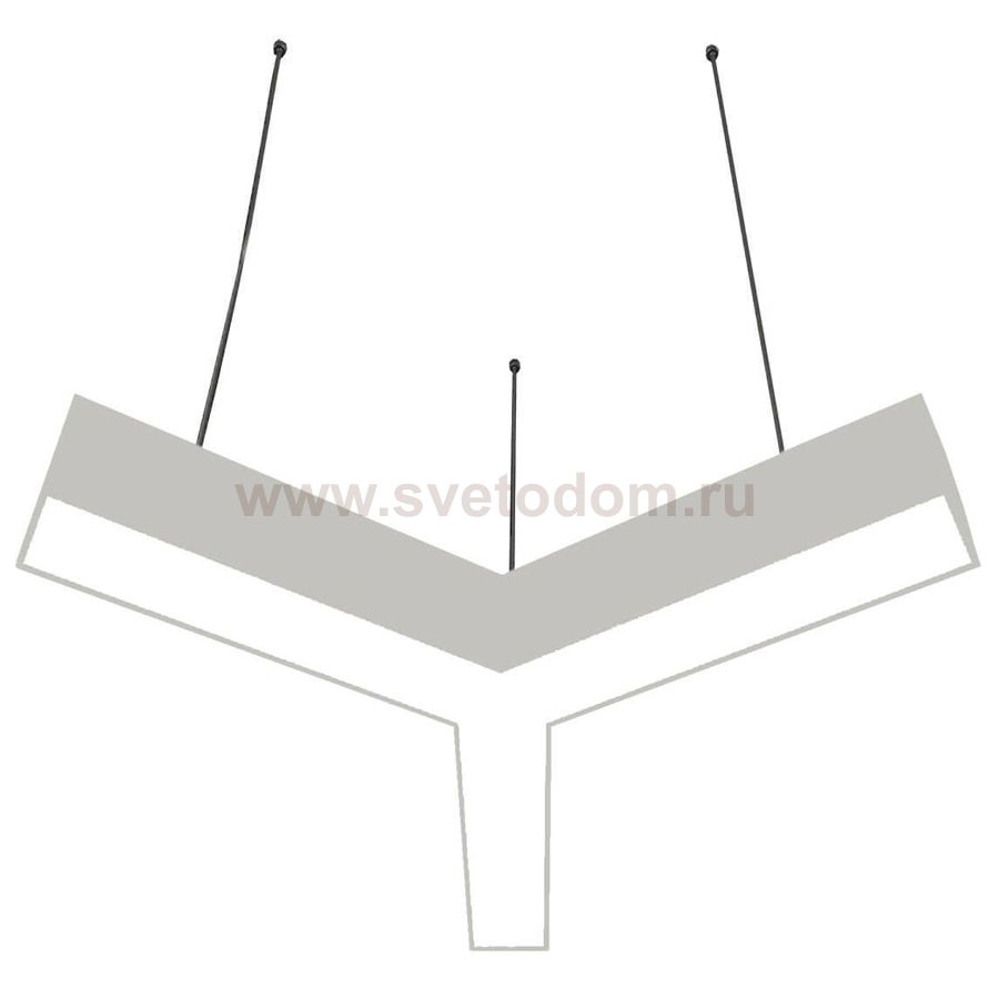 Donolux подвесной светодиодный светильник, 28,8 Ватт, 1980Lm, 4000К, IP20, 490х418мм, H73mm, RAL9003 (мат.белый)