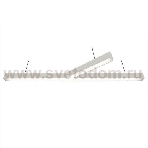 Donolux подвесной светодиодный светильник, 77 Ватт, 5280Lm, 3000К, IP20, 344х1500мм, H73мм, RAL9003 (мат.белый)