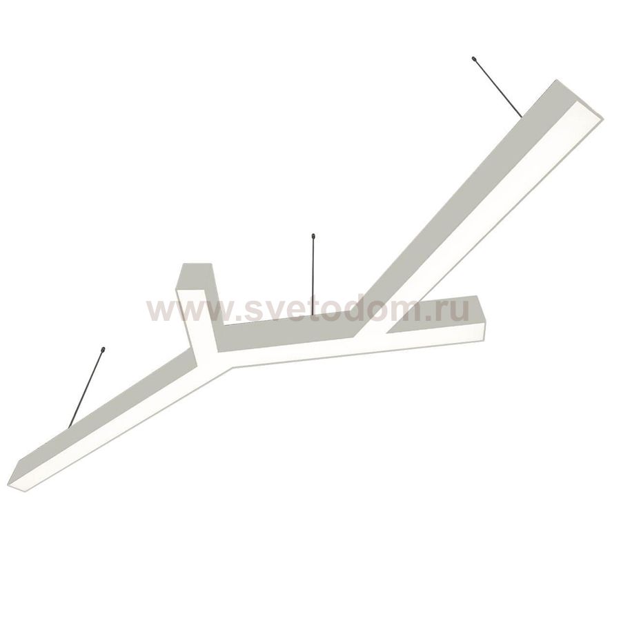Donolux подвесной светодиодный светильник, 115 Ватт, 11520Lm, 4000К, IP20, 490х1525мм, H73мм, RAL9003 (мат.белый)