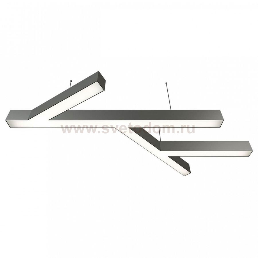 Donolux подвесной светодиодный светильник, 96 Ватт, 6600Lm, 3000К, IP20, 672х1236мм, H73мм, Алюминий