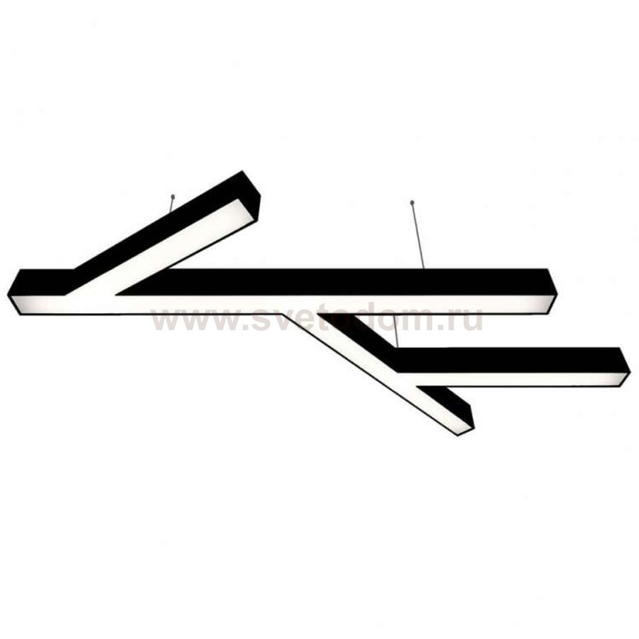 Donolux подвесной светодиодный светильник, 144 Ватт, 14400Lm, 4000К, IP20, 672х1236мм, H73мм, RAL9005 (мат.черный)