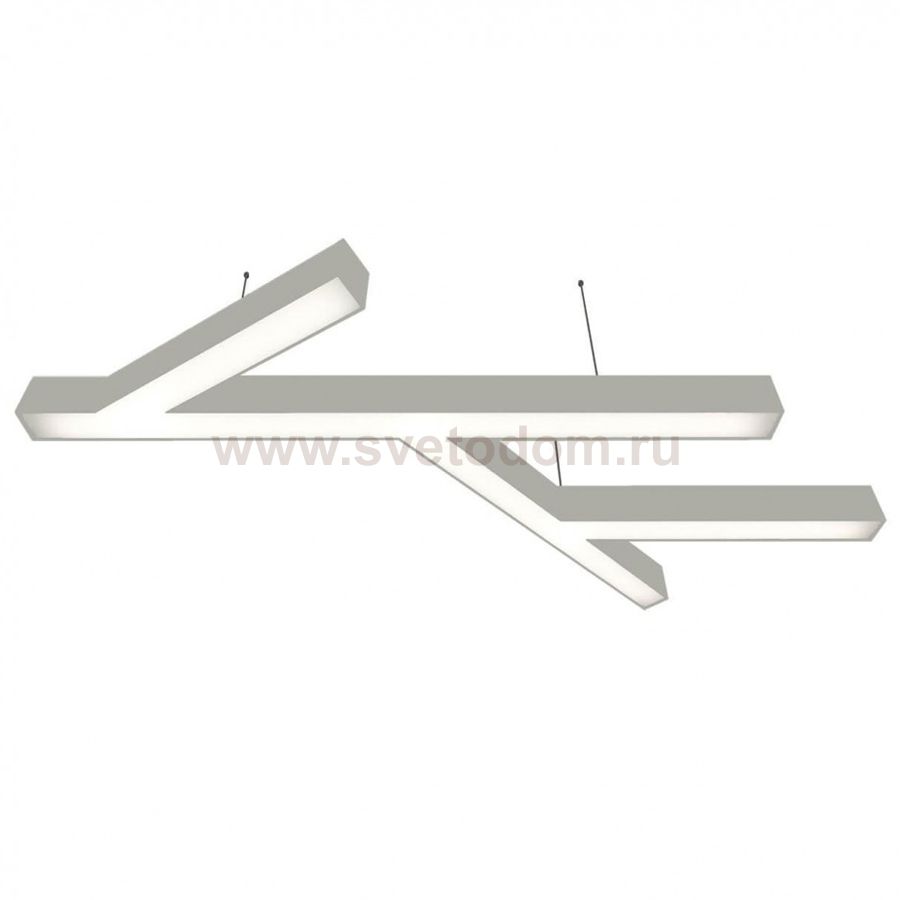 Donolux подвесной светодиодный светильник, 144 Ватт, 14400Lm, 4000К, IP20, 672х1236мм, H73мм, RAL9003 (мат.белый)