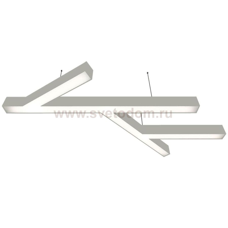 Donolux подвесной светодиодный светильник, 96 Ватт, 6600Lm, 4000К, IP20, 672х1236мм, H73мм, RAL9003 (мат.белый)