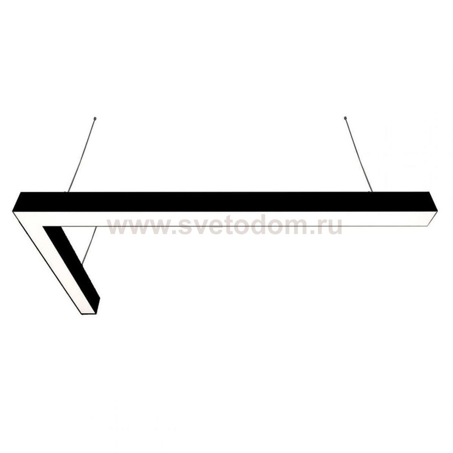 Donolux подвесной светодиодный светильник, 57,6 Ватт, 3960Lm, 4000К, IP20, 500х1000мм, H73мм, RAL9005 (мат.черный)