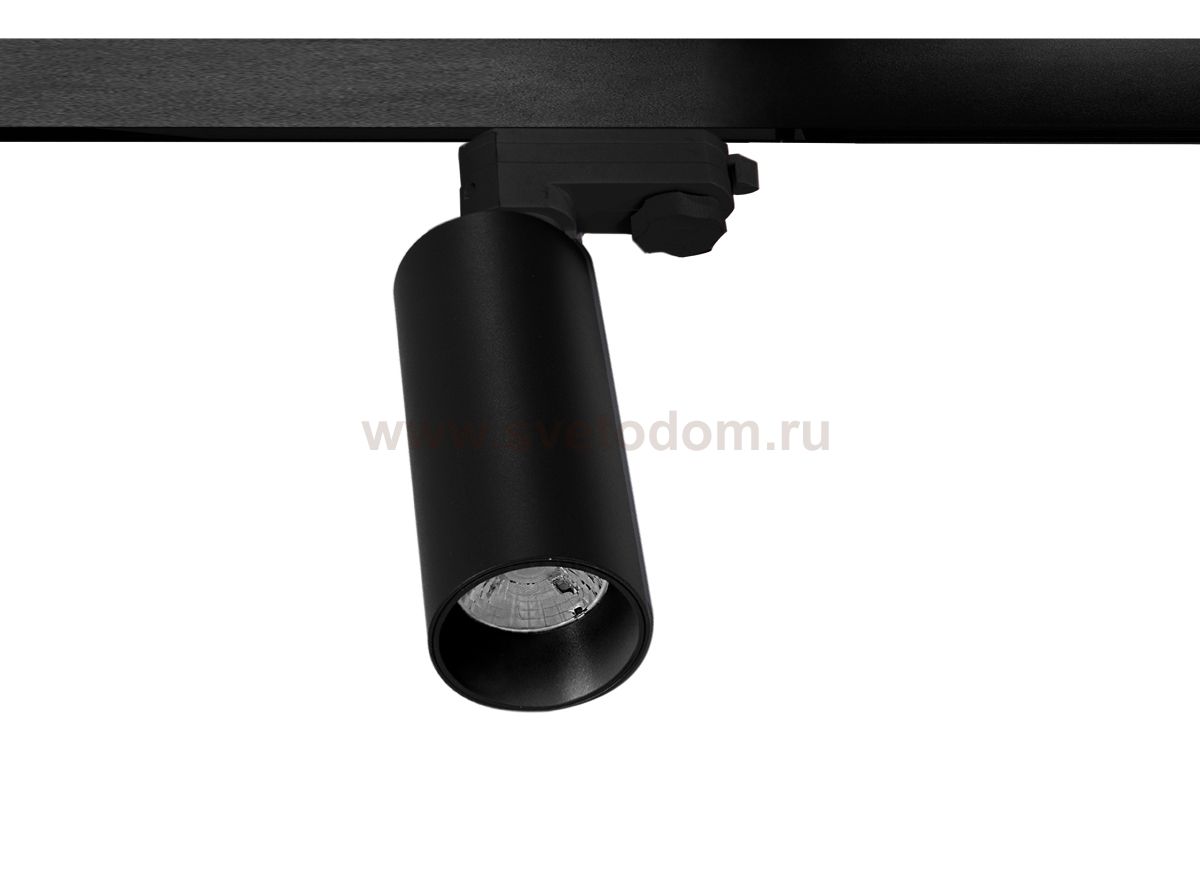 Donolux Led св-к трековый, 10Вт, D57хH218мм, 898Лм, 38°, 4000К, IP20, Ra >90, черный RAL9005,блок питания в комплекте