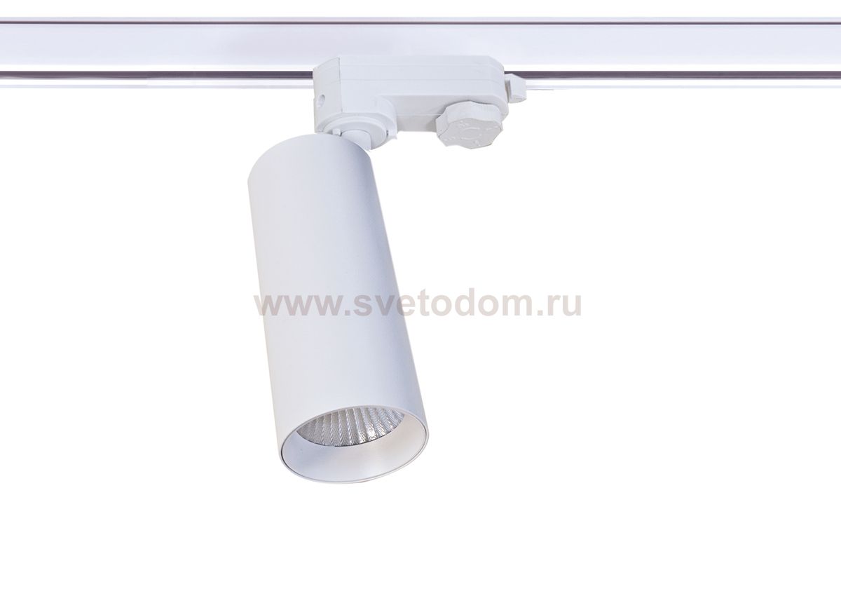 Donolux Led св-к трековый, 15Вт, D57хH218мм, 1167Лм, 38°, 4000К, IP20, Ra >90, белый RAL9003,блок питания в комплекте