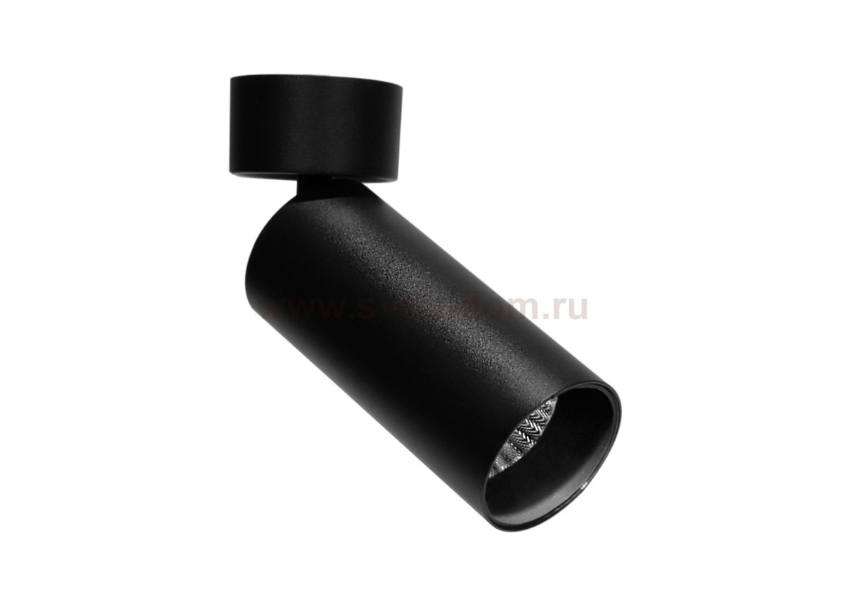 Donolux Led св-к накладной, поворотный 20Вт, D74хH225мм, 1843Лм, 38°, 4000К, IP20, Ra >90, черный RAL9005,блок питания в комплекте