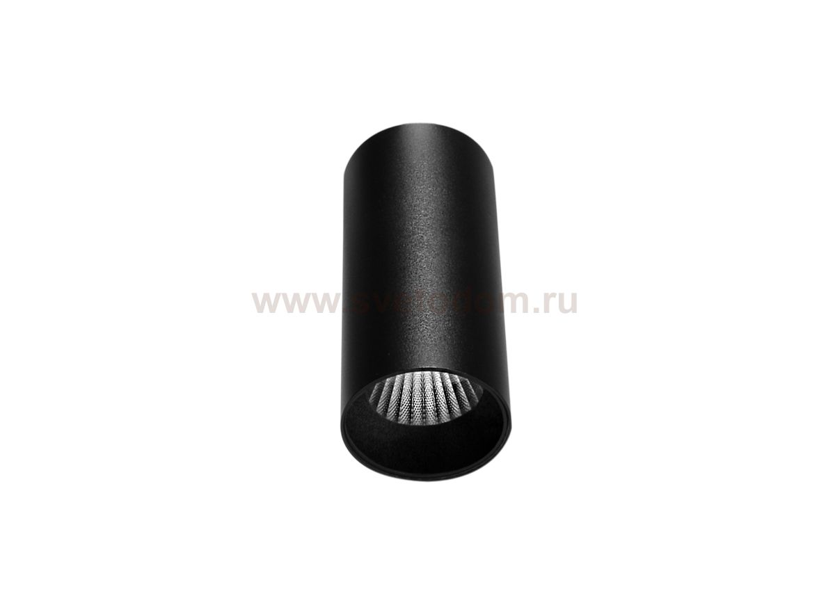 Donolux Led св-к накладной, 20Вт, D74хH180мм, 1843Лм, 38°, 4000К, IP20, Ra >90, черный RAL9005,блок питания в комплекте