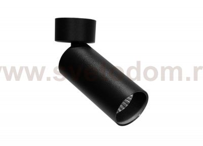 Donolux Led св-к накладной, поворотный 20Вт, D74хH225мм, 1596Лм, 38°, 3000К, IP20, Ra >90, черный RAL9005,блок питания в комплекте