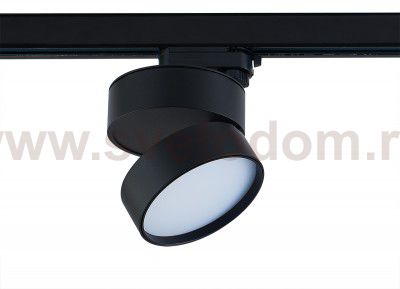 Donolux Led св-к накладной поворотный, 12Вт, D120хH82мм, 1051Лм, 120°, 3000К, IP20, Ra >90 черный RAL9005,блок питания в комплекте
