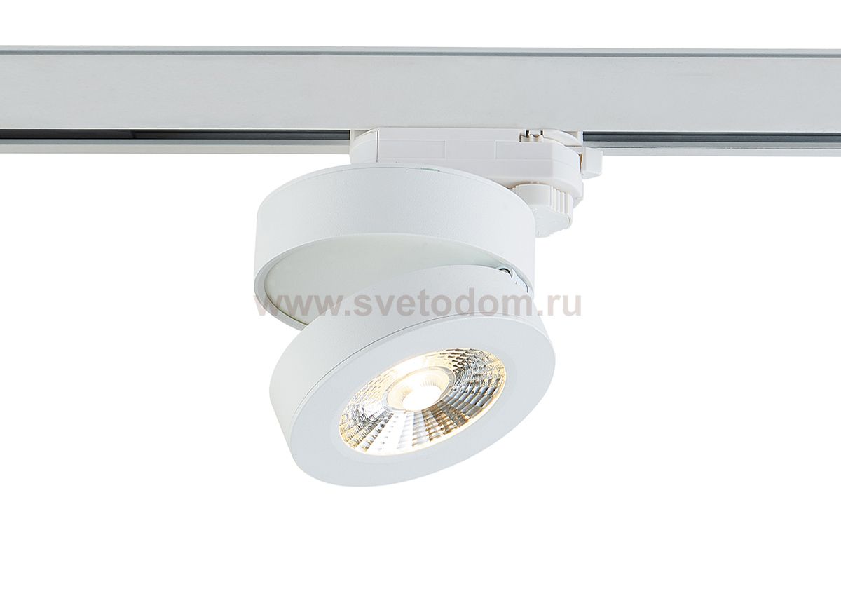 Donolux Led св-к накладной поворотный, 12Вт, D100хH53мм, 839Лм, 120°, 3000К, IP20, Ra >90 белый RAL9003,блок питания в комплекте