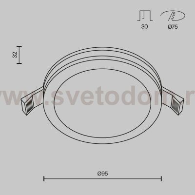 Встраиваемый светильник Maytoni DL2001-L12W Phanton