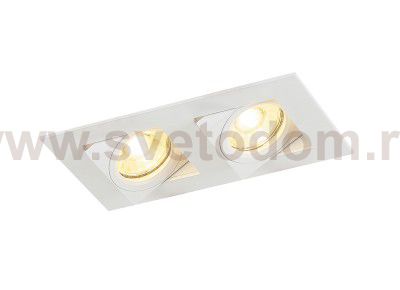 Donolux Led св-к встраиваемый поворотный, GU10, D180х92хH28мм, IP20, белый RAL9003, без лампы