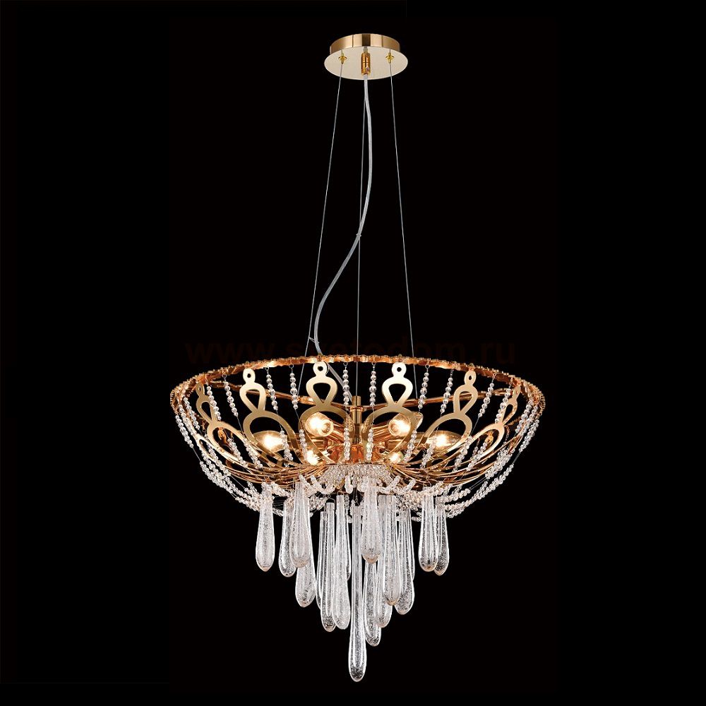 Светильник подвесной Crystal lux DOROTEA SP6 D600 GOLD 1601/206