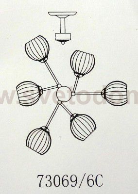 Люстра потолочная Colosseo 73069/6C никель