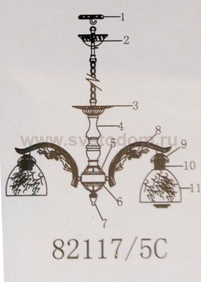 Люстра Colosseo 82117/5C FONTINA
