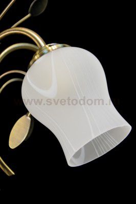 Плафон стекло 90*115мм E14/E27 (34мм посадка) De markt / MW light 256018 Флора