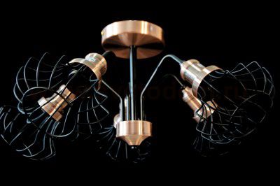 Светильник Colosseo optima 72424/5C матовый черный/розовая медь