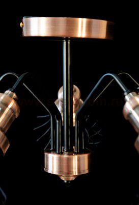 Светильник Colosseo optima 72424/5C матовый черный/розовая медь