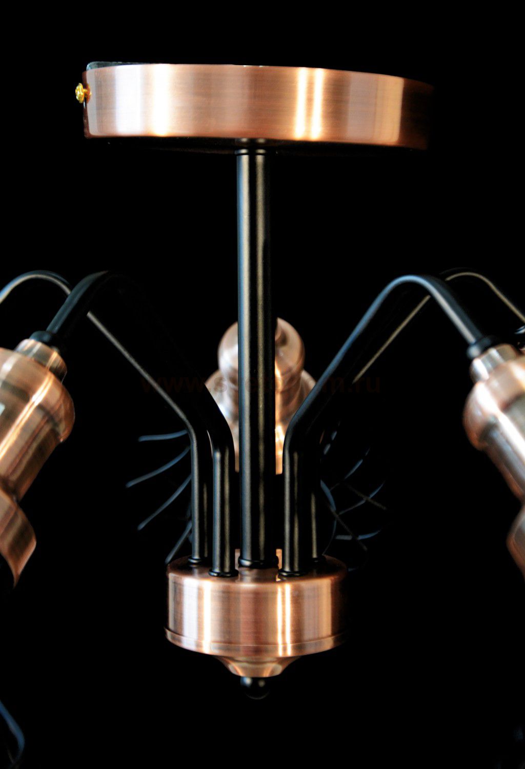 Светильник Colosseo optima 72424/5C матовый черный/розовая медь