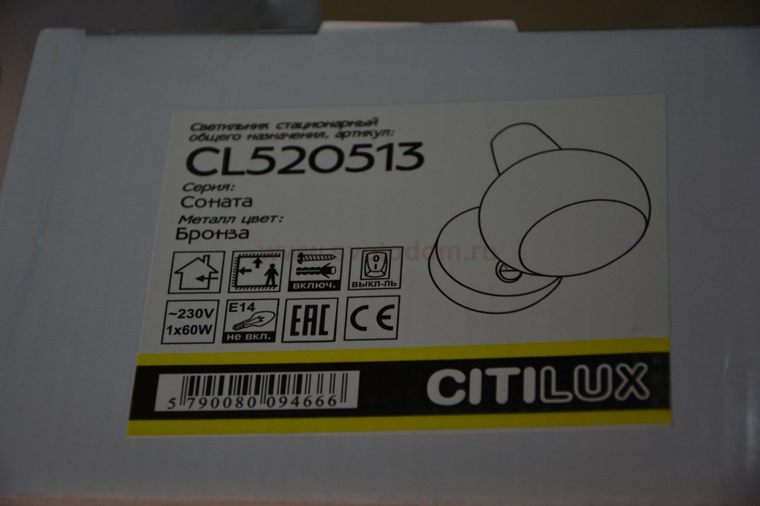 Светильник поворотный спот Citilux CL520513 Соната