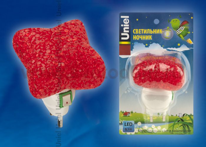 UNIEL DTL-309 Звездочка/RED/1LED/0,1W Светильник-ночник.