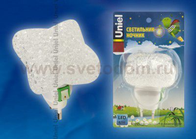 UNIEL DTL-309 Звездочка/WHITE/1LED/0,1W Светильник-ночник.