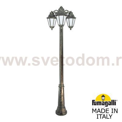 Садово-парковый фонарь FUMAGALLI RICU BISSO/ANNA 3L DN E22.157.S30.BYF1RDN