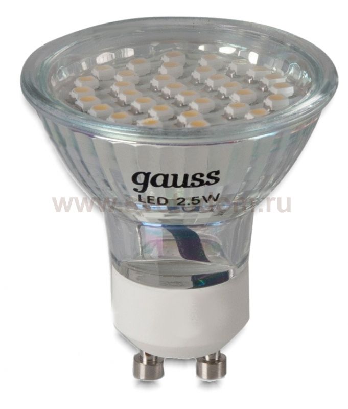 Лампа Gauss Led 2,5W GU10 220V 2700K (= 25W) EB101006125